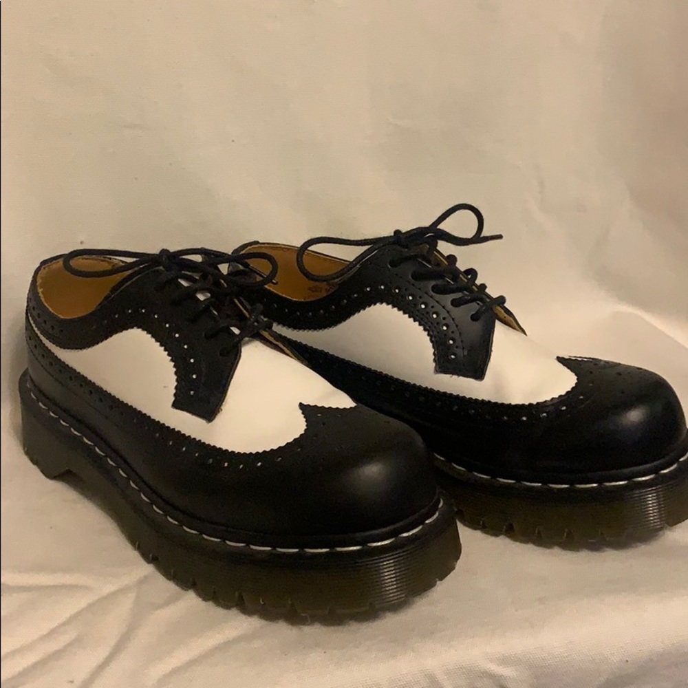 Black and white Dr Martins